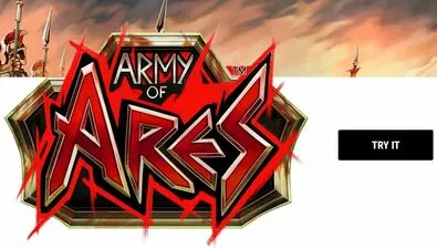 Introduction Screen - Army Of Ares Hacksaw Gaming 5 Reel/