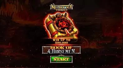 Introduction Screen - Book Of 4 Horseman Spinomenal 5 Reel/10 Line