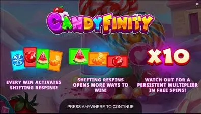 Info and Rules - Candyfinity Yggdrasil 6 Reel/