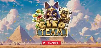 Introduction Screen - Cleo Team Red Rake Gaming 5 Reel/3125 Way