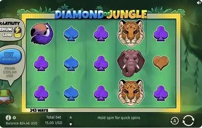 Main Screen Reels - Diamond of Jungle BGaming 5 Reel/243 Line