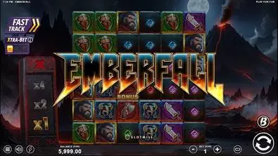 Introduction Screen - Emberfall Slotmill 6 Reel/