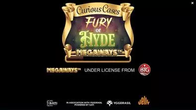 Introduction Screen - Fury of Hyde Megaways Jelly Entertainment 6 Reel/11760