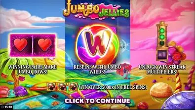 Info and Rules - Jumbo Jellies  Bang Bang Games 6 Reel/20 Line