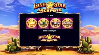 Introduction Screen - Lone Star Jackpots Greentube 5 Reel/243