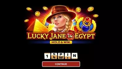 Introduction Screen - LUCKY JANE IN EGYPT HOLD AND WIN 1Spin4Win 5 Reel/243 Line