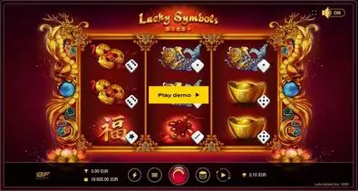 Main Screen Reels - Lucky Symbols Dice BF Games 3 Reel/27 Line