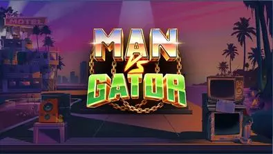 Introduction Screen - Man vs Gator Elk Studios 5 Reel/