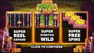 Info and Rules - Super Cash Drop  Bang Bang Games 5 Reel/178 Line