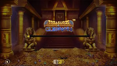 Introduction Screen - Treasures of Cleopatra BetSoft 6 Reel/