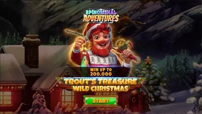 Introduction Screen - Trout’s Treasure – Wild Christmas Spinomenal 5 Reel/10 Line