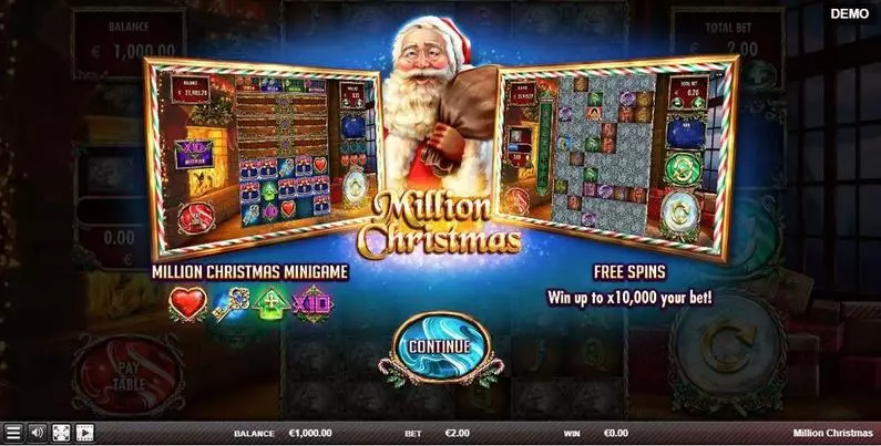 Info and Rules - Million Christmas Red Rake Gaming MillionWays 