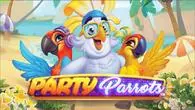 Introduction Screen -  Party Parrots Greentube 5 Reel/243 Line