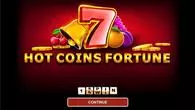 Introduction Screen - Hot Coins Fortune 1Spin4Win 5 Reel/20 Line