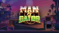 Introduction Screen - Man vs Gator Elk Studios 5 Reel/