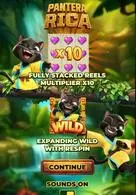 Introduction Screen - Pantera Rica Tom Horn Gaming 3 Reel/9 Line