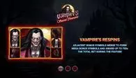 Introduction Screen - Vampire’s Secret Treasures Wizard Games 5 Reel/50 Line
