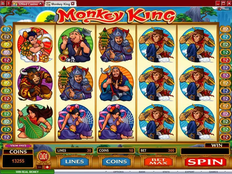 Main Screen Reels - Monkey King Microgaming Coin Based 