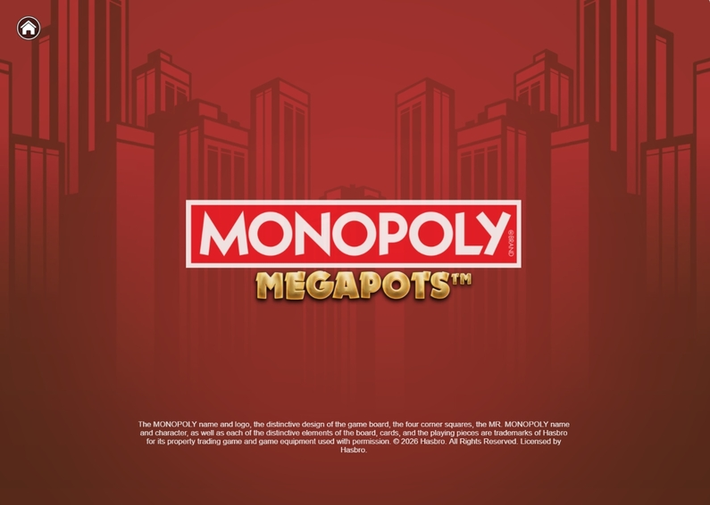 Introduction Screen - Monopoly Megapots Big Time Gaming  