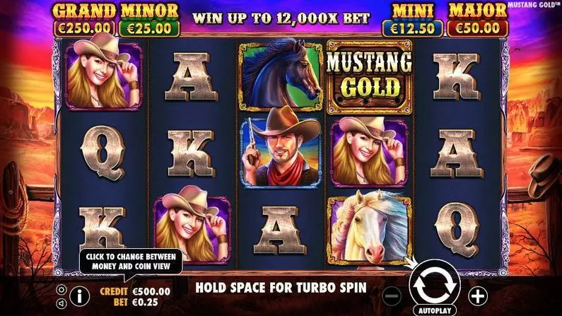 Main Screen Reels - Mustang Gold Pragmatic Play Bonus Round 