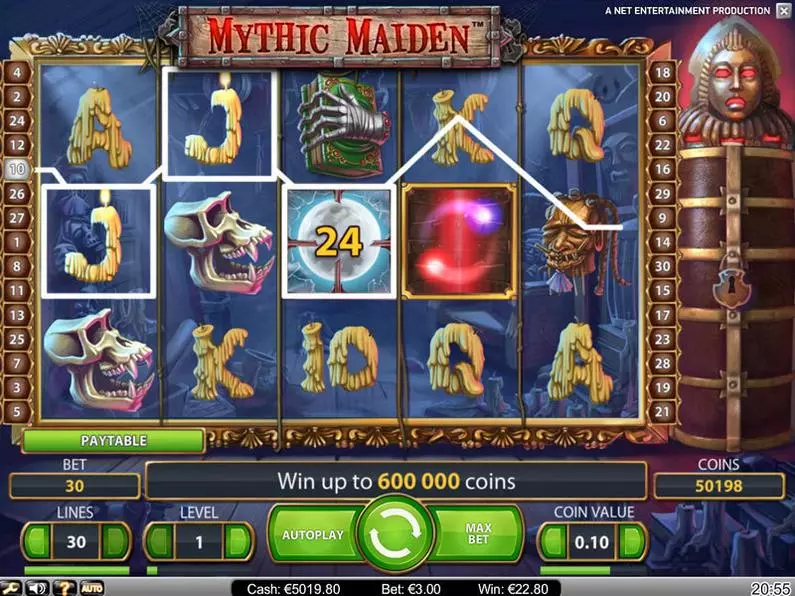 Main Screen Reels - Mythic Maiden NetEnt Video 