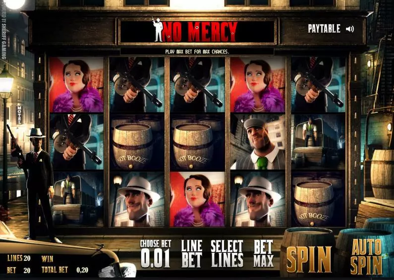 Main Screen Reels - No Mercy Sheriff Gaming 3D Slot 