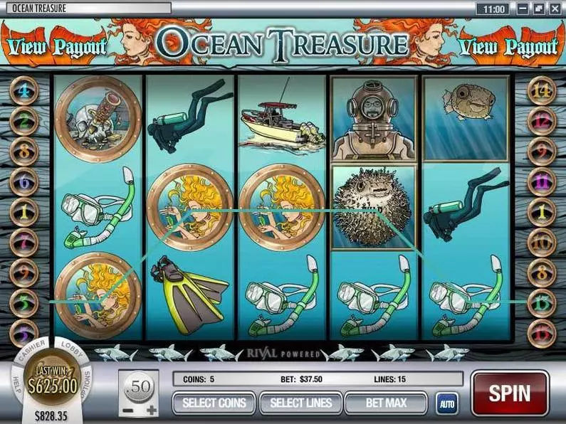 Main Screen Reels - Ocean Treasure Rival Video 