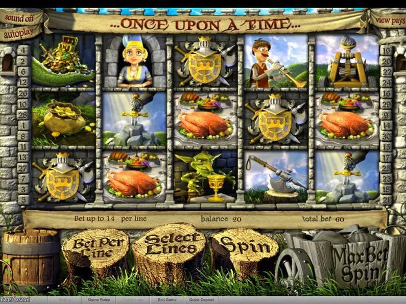 Main Screen Reels - Once Upon a Time BetSoft Bonus Round ToGo TM
