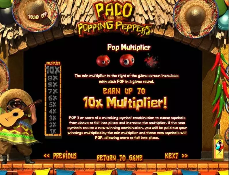 Bonus 1 - Paco & P. Peppers BetSoft  ToGo TM