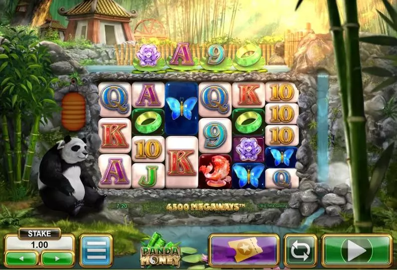 Main Screen Reels - Panda Money Big Time Gaming  