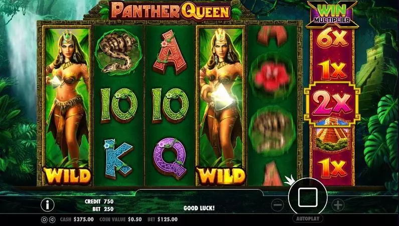 Main Screen Reels - Panther Queen PartyGaming  