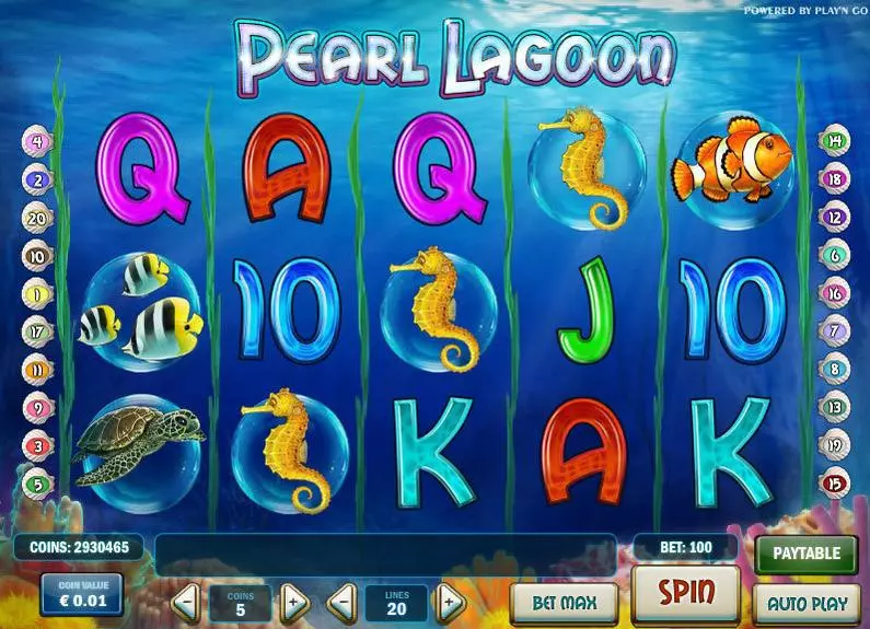 Main Screen Reels - Pearl Lagoon Play'n GO Video 