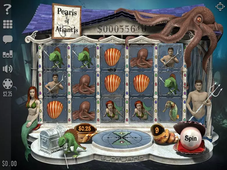 Main Screen Reels - Pearls of Atlantis Slotland Software Video 