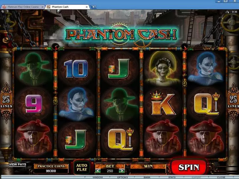 Main Screen Reels - Phantom Cash Microgaming Bonus Round 