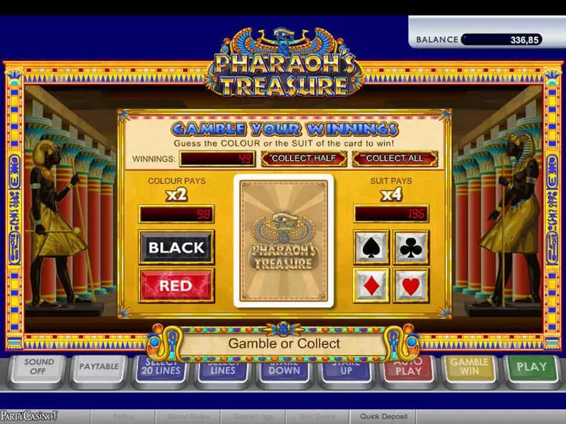 Gamble Screen - Pharaoh's Treasure bwin.party Video 