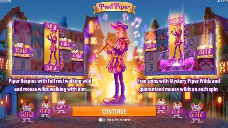 Info and Rules - Pied Piper Quickspin  