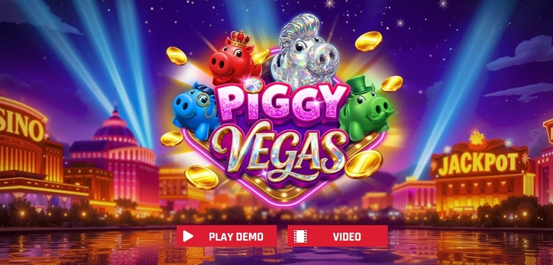 Introduction Screen - Piggy Vegas Red Rake Gaming  