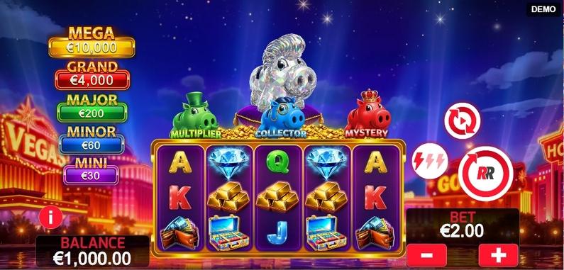 Main Screen Reels - Piggy Vegas Red Rake Gaming  