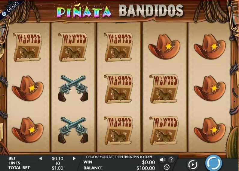 Main Screen Reels - Pinata Bandidos Genesis Fixed Lines 