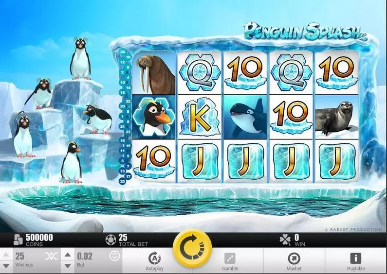 Main Screen Reels - Pinguin Splash Rabcat  