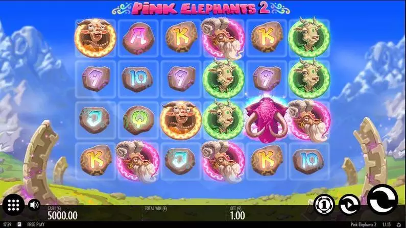 Main Screen Reels - Pink Elephants 2 Thunderkick 4096 Ways 
