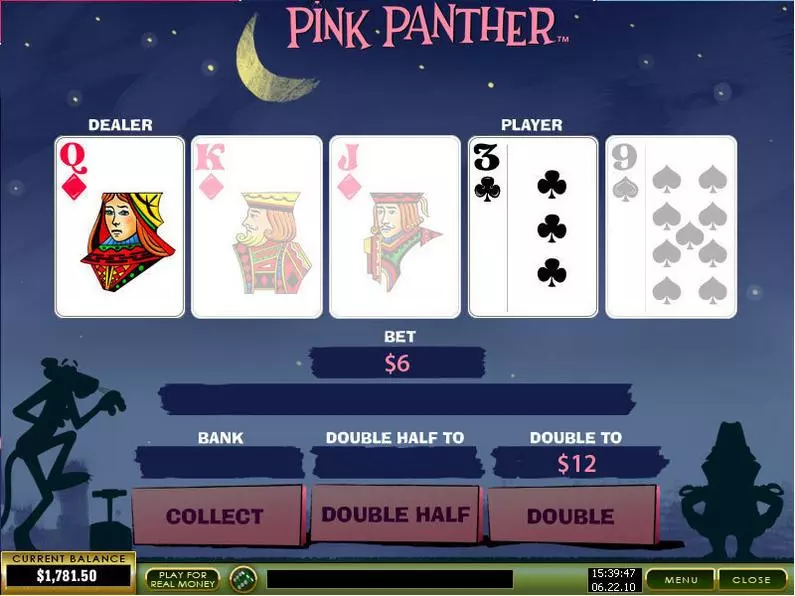 Gamble Screen - Pink Panther PlayTech Video 