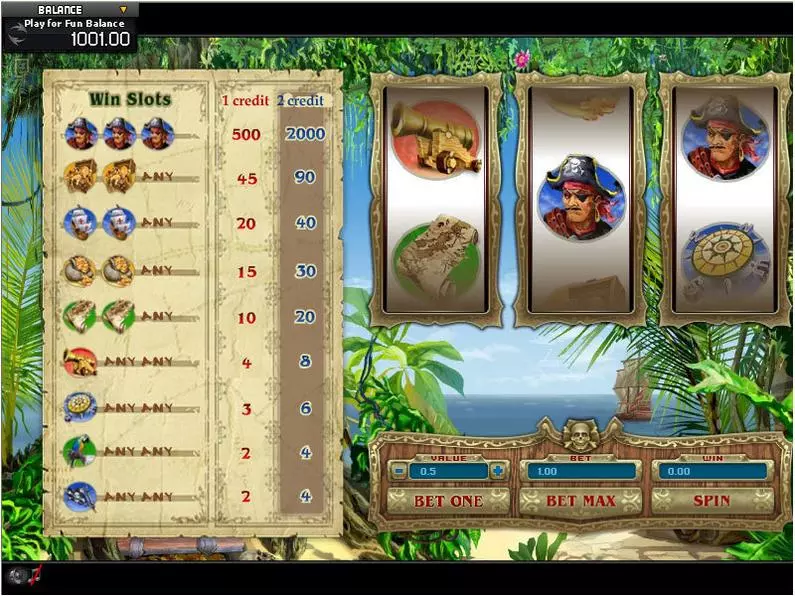 Main Screen Reels - Pirate GamesOS Classic 