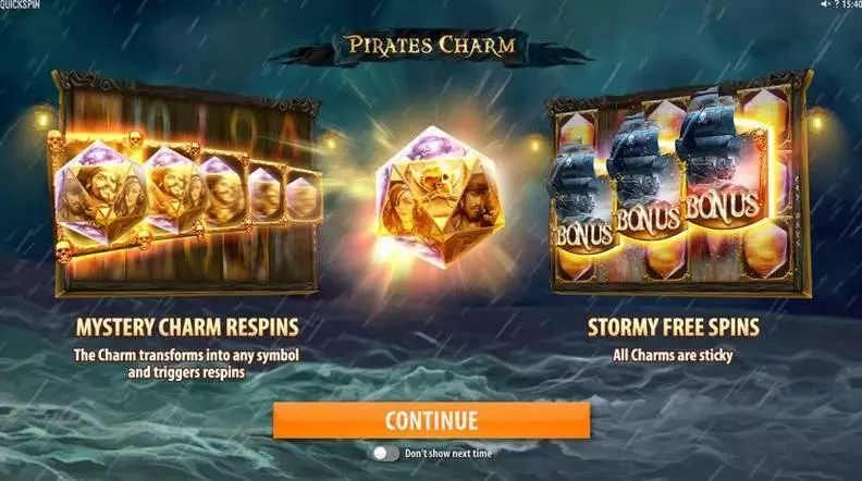 Info and Rules - Pirates Charm Quickspin 243 Ways 
