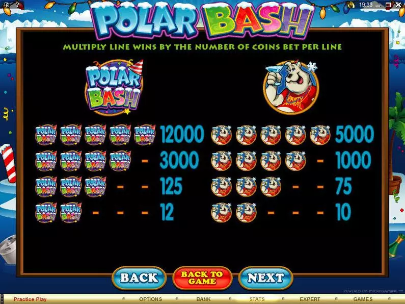 Info and Rules - Polar Bash Microgaming Coin Based 