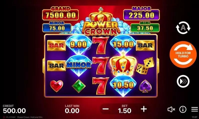 Main Screen Reels - Power Crown Hold And Win Playson Hold and Win 