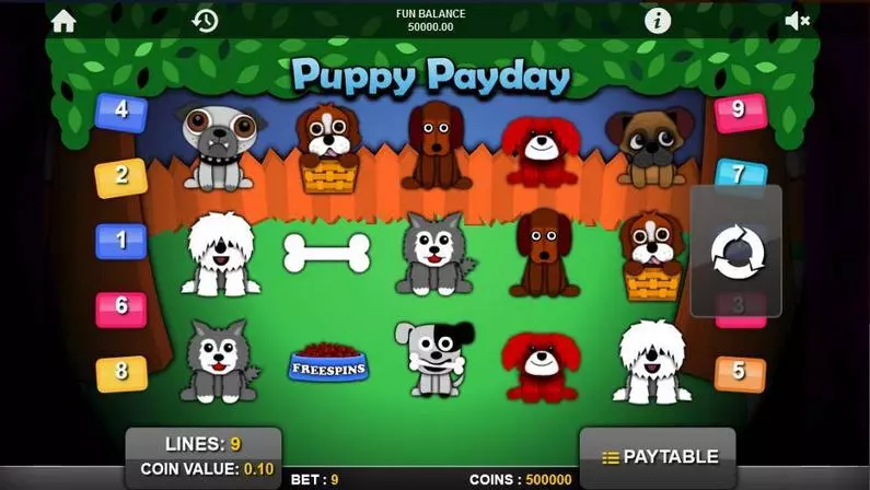 Main Screen Reels - Puppy PayDay 1x2 Gaming  