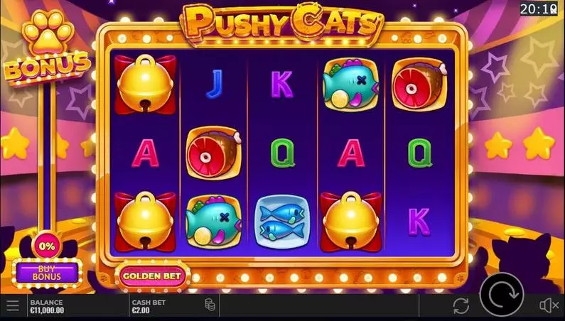 Main Screen Reels - Pushy Cats Yggdrasil Buy Bonus 