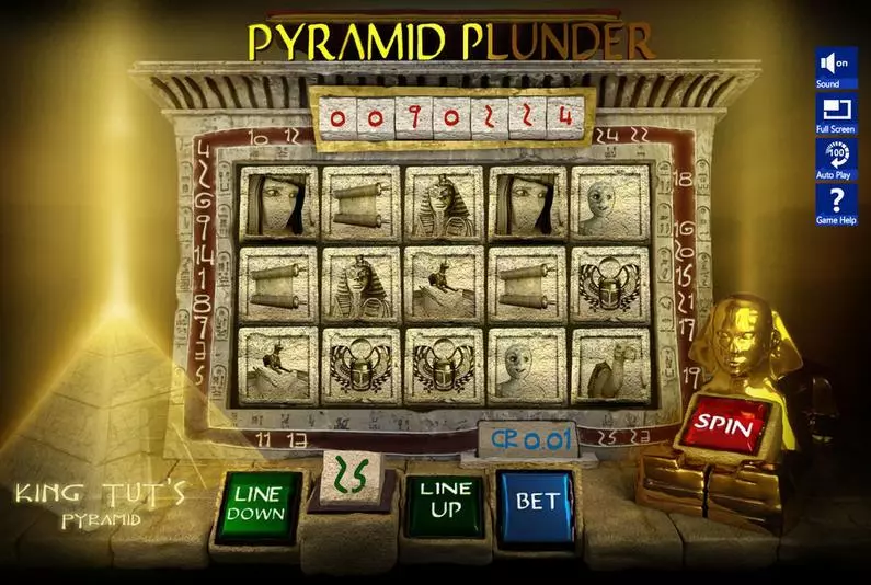 Main Screen Reels - Pyramid Plunder Slotland Software Video 