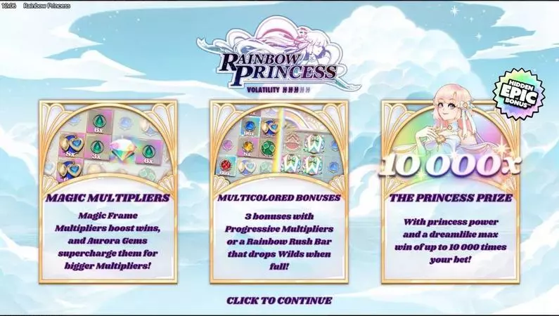 Info and Rules - Rainbow Princess Hacksaw Gaming  
